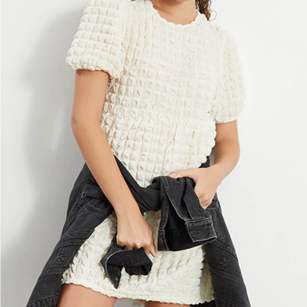 LA Hearts| Bubble Crepe Baby Doll Dress